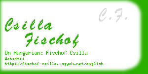csilla fischof business card